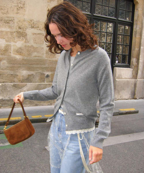 Olivia Cardigan_Melange Gray