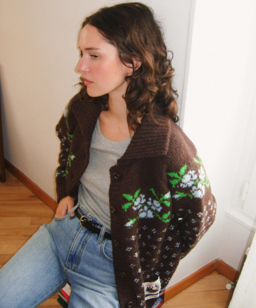 Rose Cardigan_Chocolate