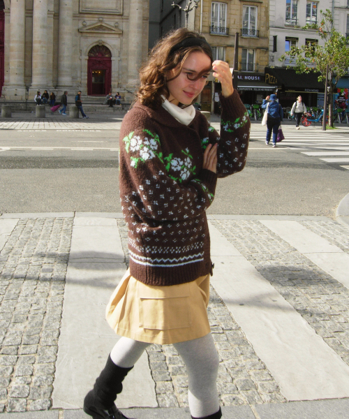 Rose Cardigan_Chocolate
