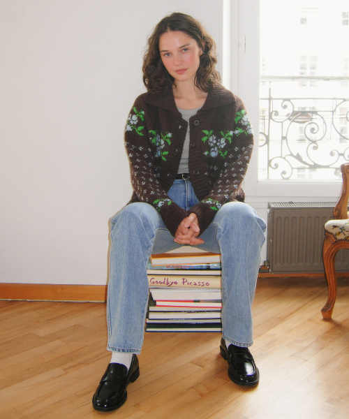 Rose Cardigan_Chocolate