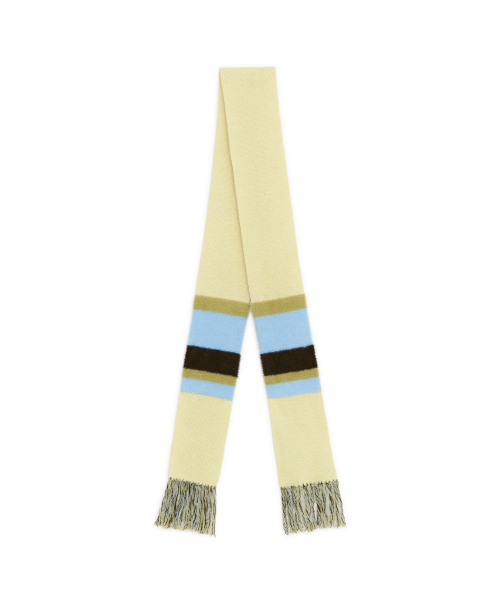 Color Block Wool Muffler, LEMON