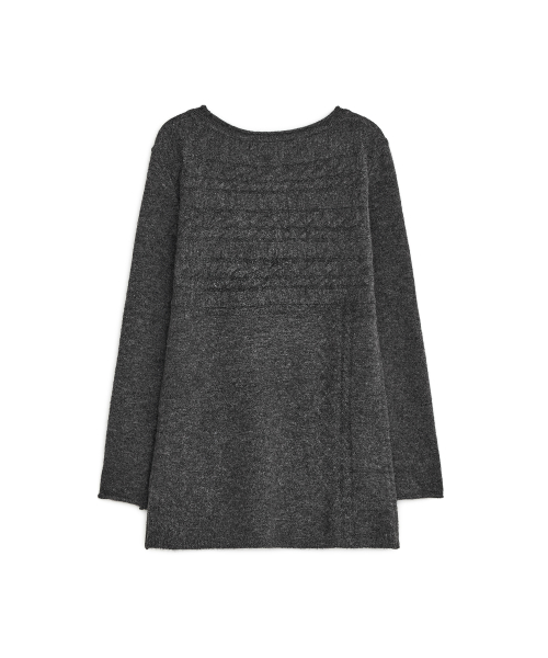 Cable Knit One-piece, CHARCOAL