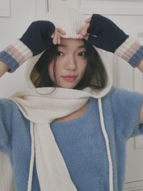 Color Layered Hand Warmer (Navy)