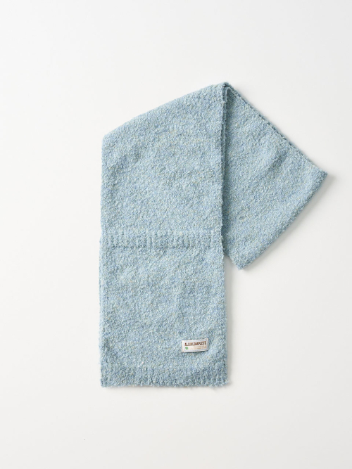 Bubble Boucle Knit Muffler (Aqua)