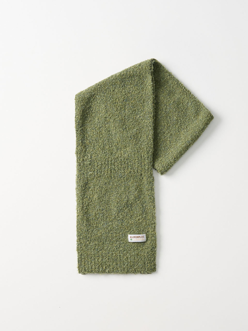 Bubble Boucle Knit Muffler (Light Green)