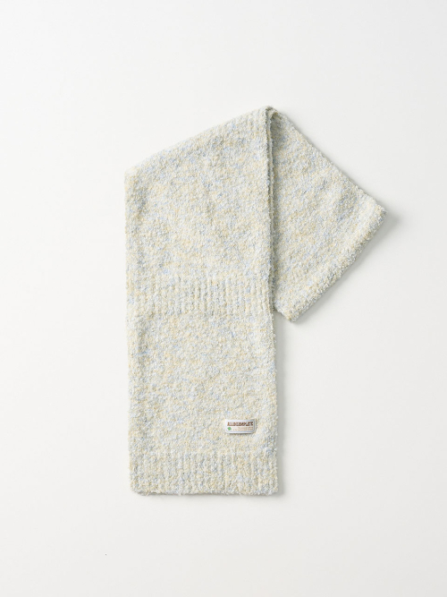 Bubble Boucle Knit Muffler (Blue Lemon)