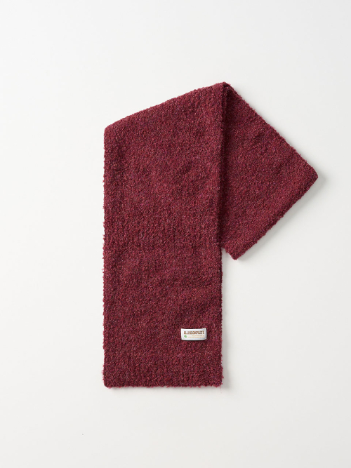 Bubble Boucle Knit Muffler (Red Wine)