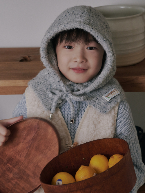 Family Sprinkle Boucle Balaclava Kids (Light Gray)