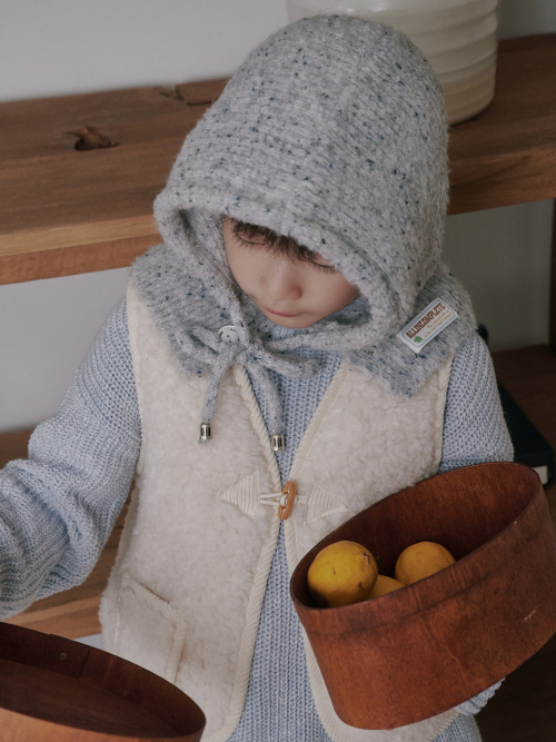Family Sprinkle Boucle Balaclava Kids (Light Gray)
