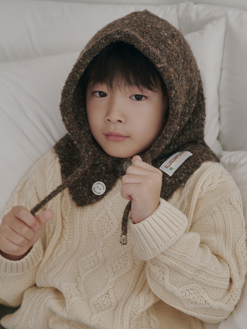 Family Sprinkle Boucle Balaclava Kids (Brown)