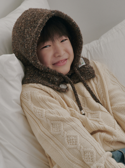 Family Sprinkle Boucle Balaclava Kids (Brown)