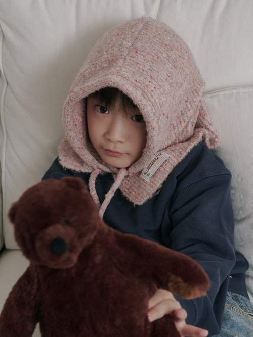 Family Sprinkle Boucle Balaclava Kids (Pink)