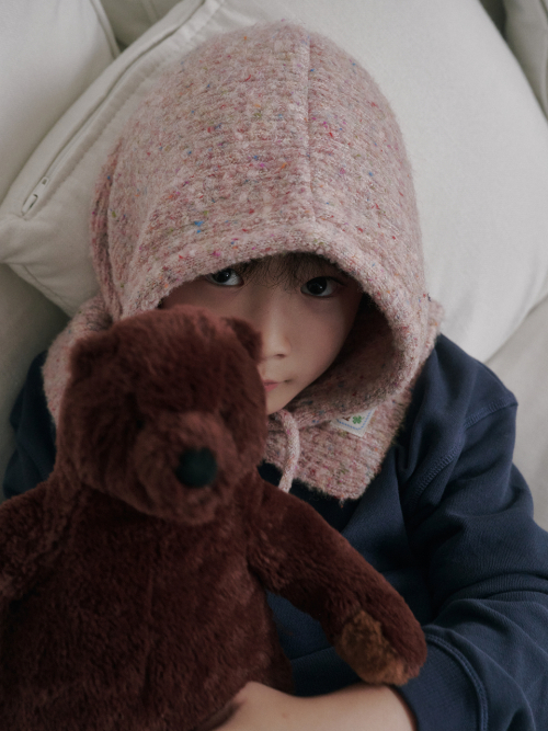 Family Sprinkle Boucle Balaclava Kids (Pink)