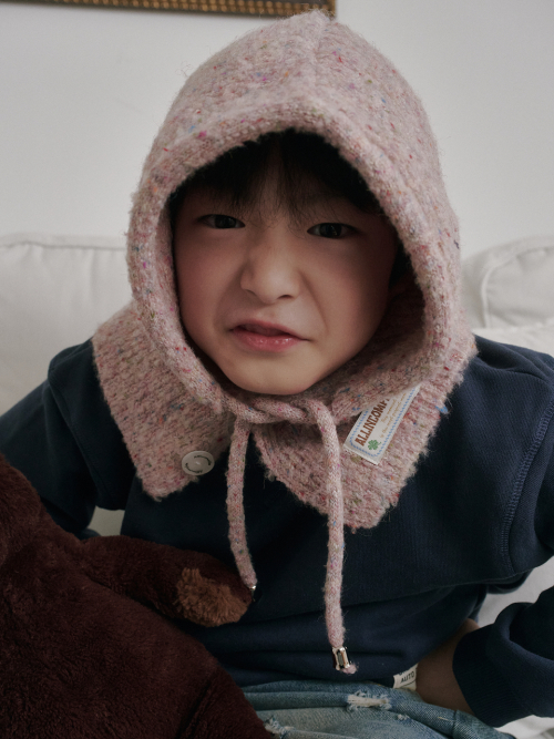 Family Sprinkle Boucle Balaclava Kids (Pink)