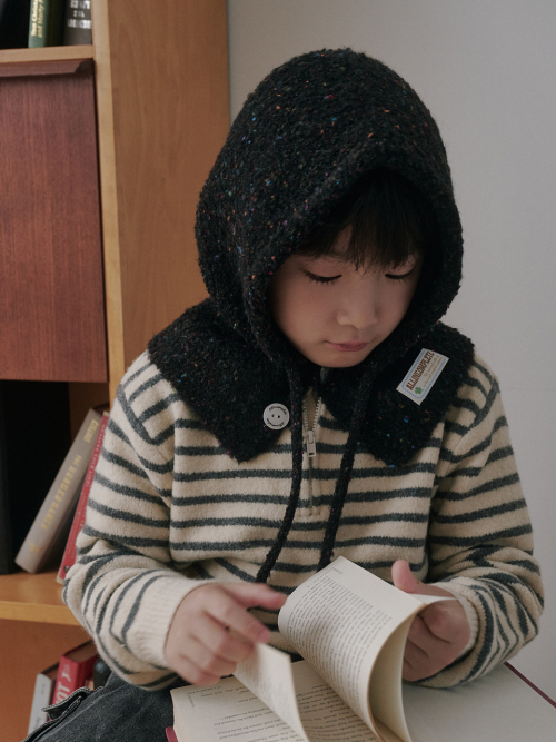 Family Sprinkle Boucle Balaclava Kids (Black)