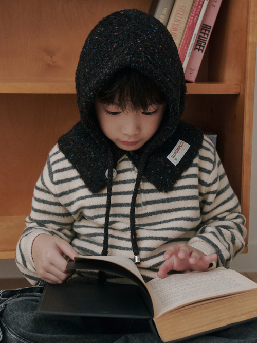 Family Sprinkle Boucle Balaclava Kids (Black)