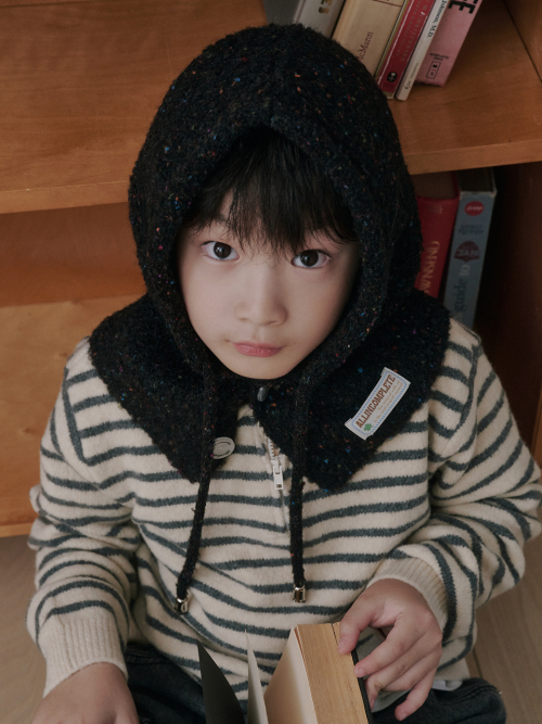 Family Sprinkle Boucle Balaclava Kids (Black)