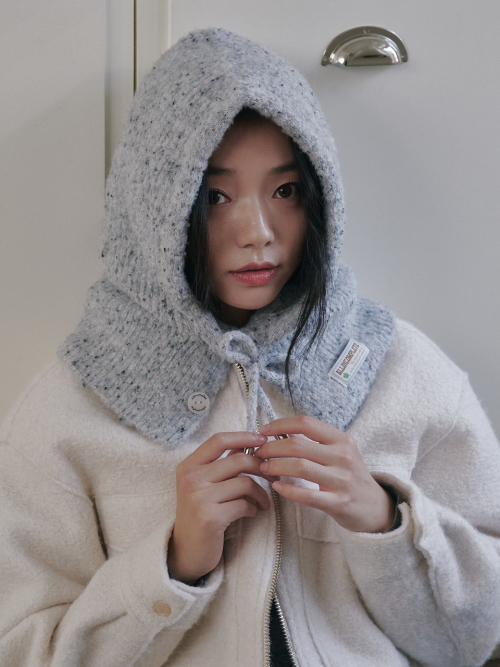Family Sprinkle Boucle Balaclava Adult (Light Gray)