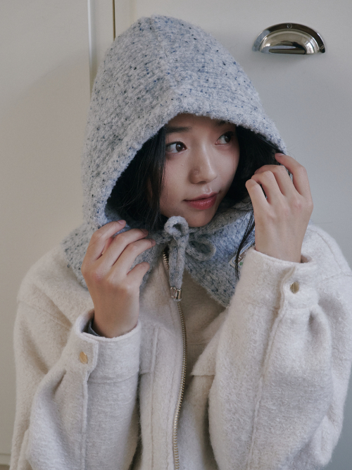 Family Sprinkle Boucle Balaclava Adult (Light Gray)