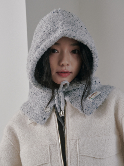 Family Sprinkle Boucle Balaclava Adult (Light Gray)