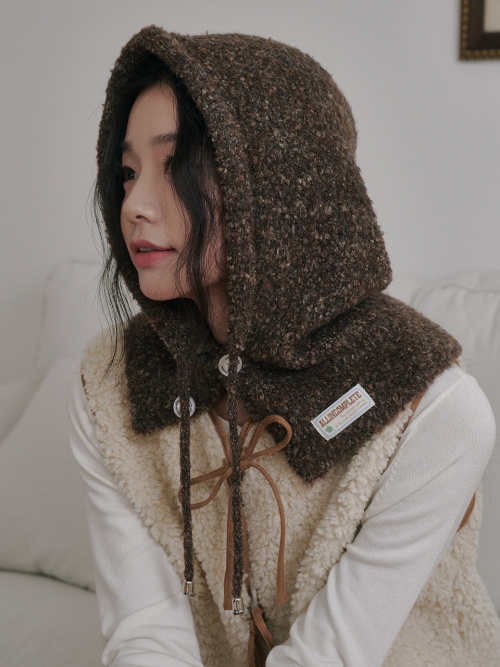Family Sprinkle Boucle Balaclava Adult (Brown)