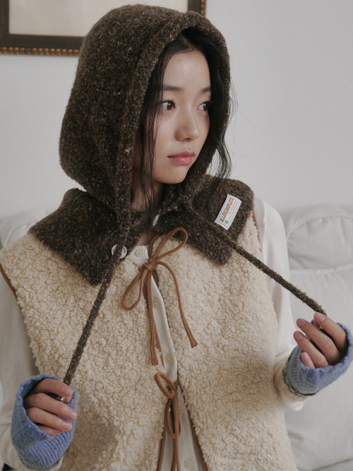 Family Sprinkle Boucle Balaclava Adult (Brown)