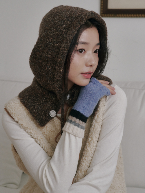 Family Sprinkle Boucle Balaclava Adult (Brown)