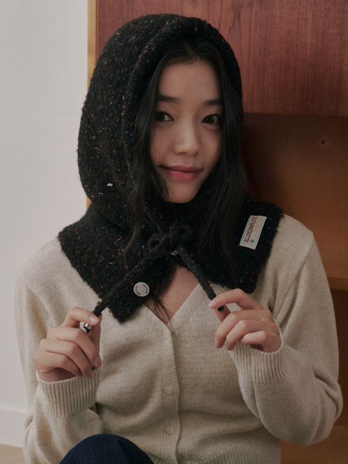 Family Sprinkle Boucle Balaclava Adult (Black)