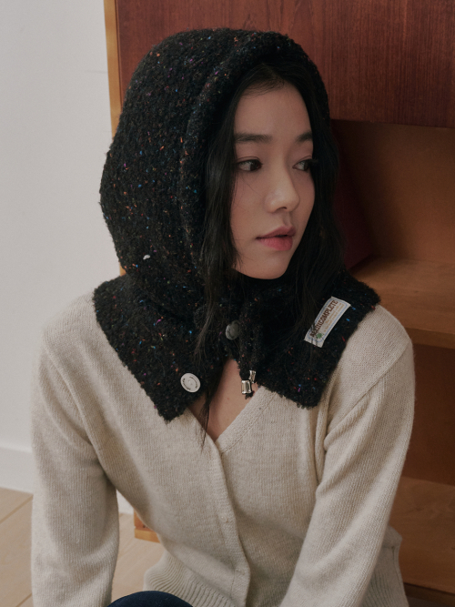 Family Sprinkle Boucle Balaclava Adult (Black)