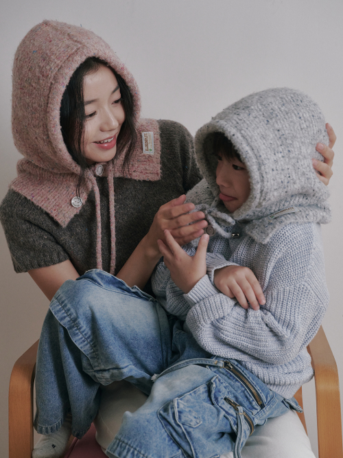 Family Sprinkle Boucle Balaclava_Set (5 Colors)