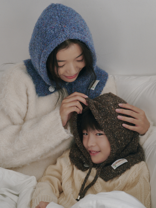 Family Sprinkle Boucle Balaclava_Set (5 Colors)