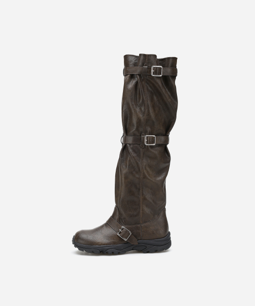 Pierce Wide Long Boots 412548011 (3.5cm)