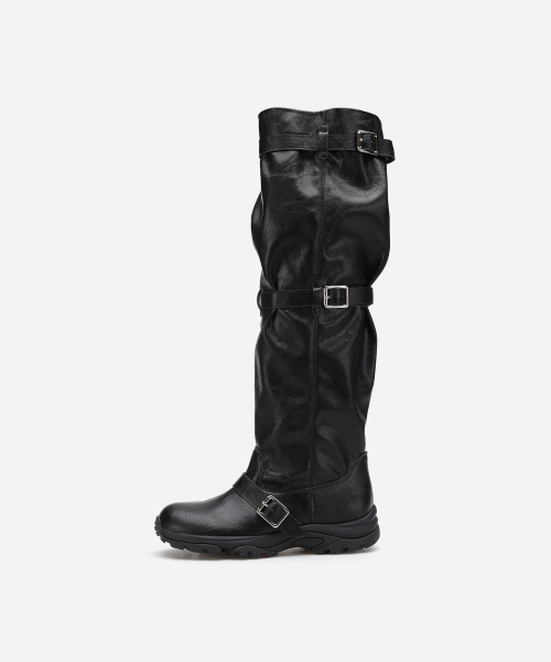 Pierce Wide Long Boots 412548011 (3.5cm)