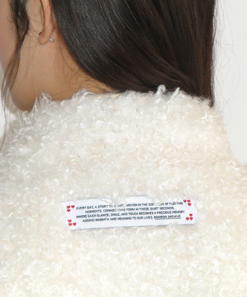 PUFFY FLEECE ZIP UP JUMPER IVORY