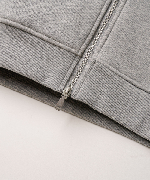 Netro Overfit Hoodie Zip Up Gray ISHD2682