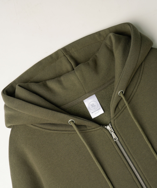 Netro Overfit Hoodie Zip Up Darkkhaki ISHD2682