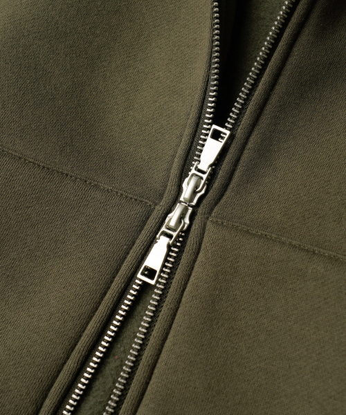 Netro Overfit Hoodie Zip Up Darkkhaki ISHD2682