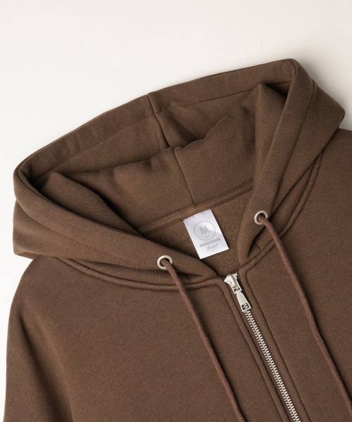 Netro Overfit Hoodie Zip Up Brown ISHD2682
