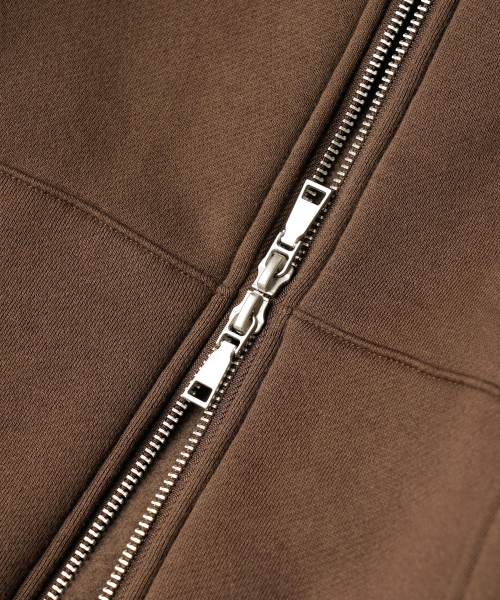 Netro Overfit Hoodie Zip Up Brown ISHD2682