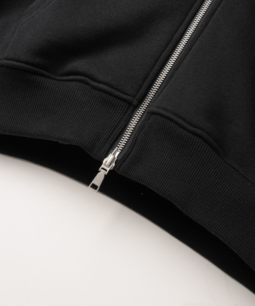 Netro Overfit Hoodie Zip Up Black ISHD2682