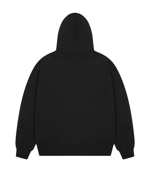 LUVISTRUE X MEANINGLESS OVERFIT HOOD ZIPUP(BLACK)