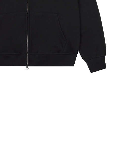 LUVISTRUE X MEANINGLESS OVERFIT HOOD ZIPUP(BLACK)