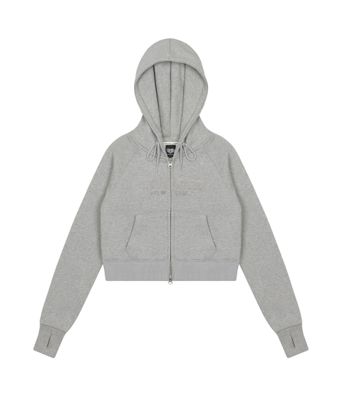 LUVISTRUE X MEANINGLESS SLIMFIT HOOD ZIPUP(GRAY)