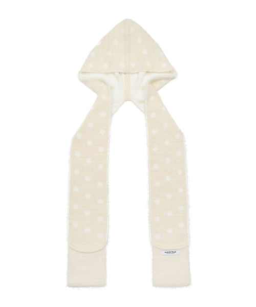 EV DOT HOOD MUFFLER(CREAM)