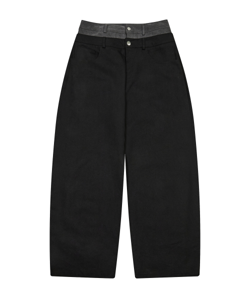 EV SKELETON LAYERED PANTS(BLACK)