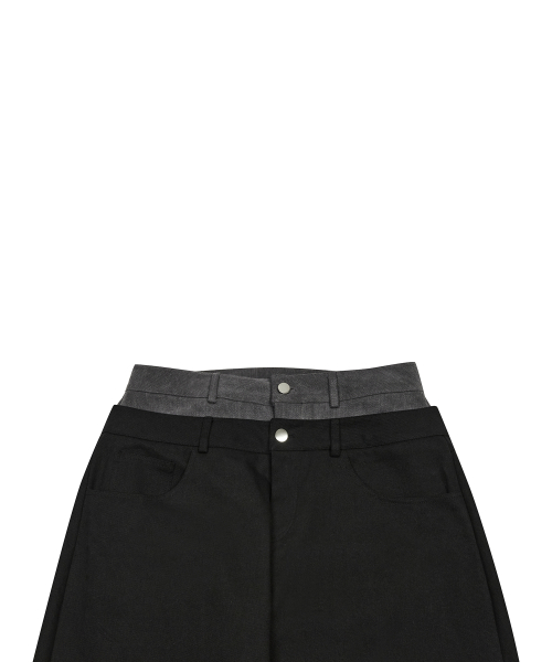 EV SKELETON LAYERED PANTS(BLACK)