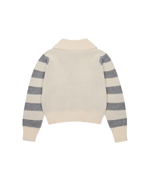 EV SKELETON KNIT CARDIGAN(CREAM)