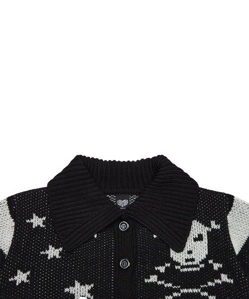 EV SKELETON KNIT CARDIGAN(BLACK)