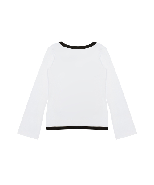 EV BUTTON LONG SLEEVE TEE(WHITE)
