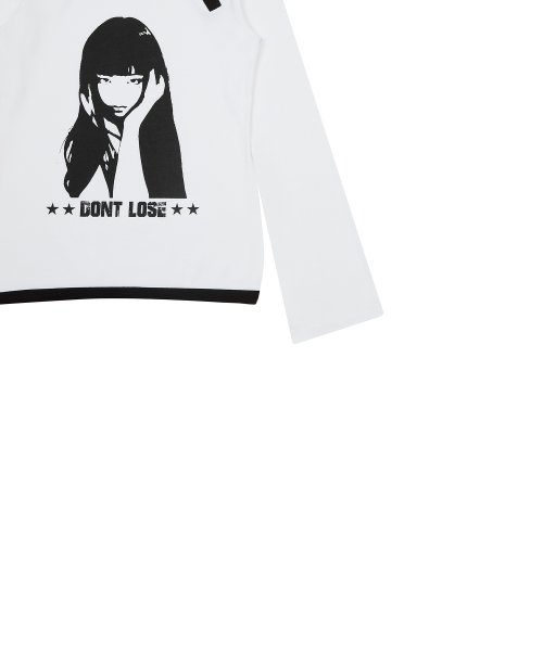 EV BUTTON LONG SLEEVE TEE(WHITE)